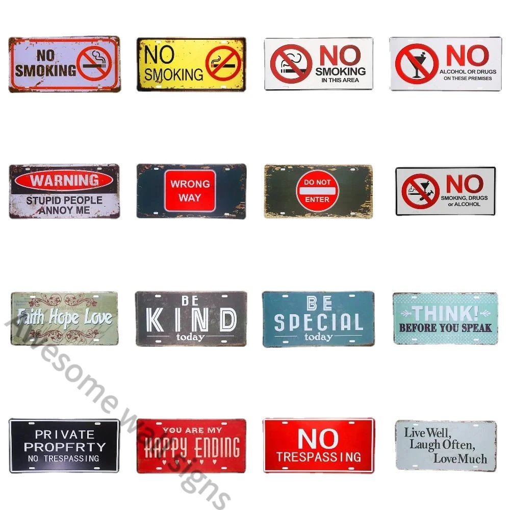 

Номерной знак в стиле ретро для автомобиля, металлический жестяной ретро-знак, без детской таблички, винтажный Настенный декор, железная жи...