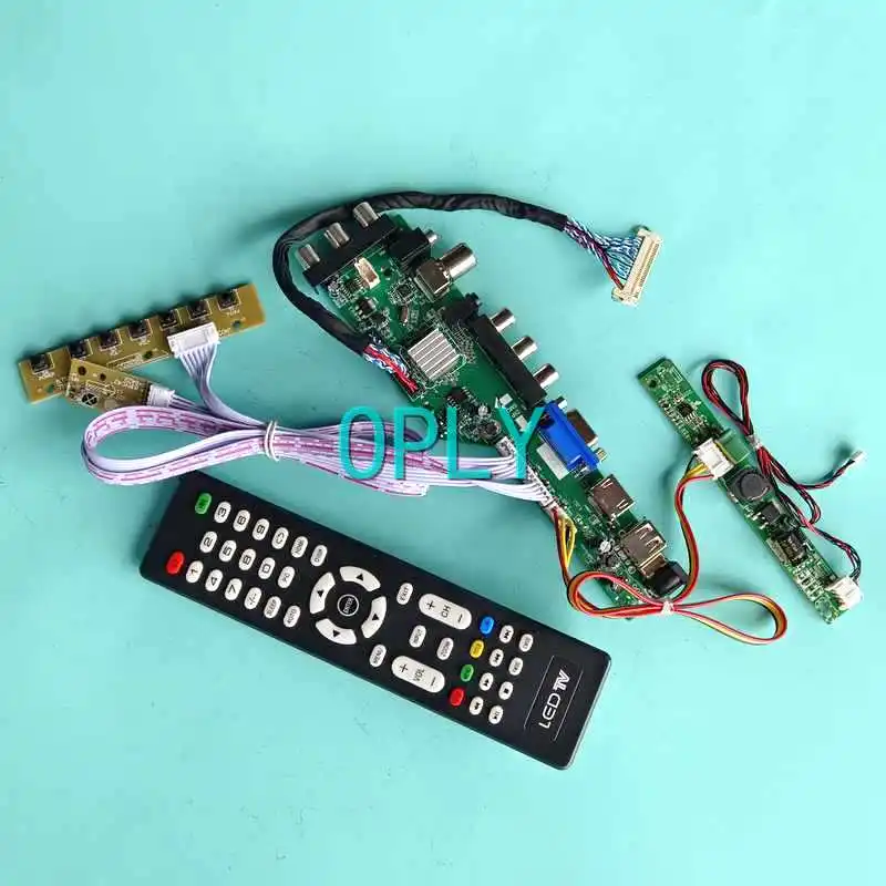 LCD Display Screen DVB Controller Board Fit M270HVN02.0/1/2/3/5/6 USB AV RF DIY Kit 1920*1080 27" HDMI-Compatible VGA LVDS-30Pin