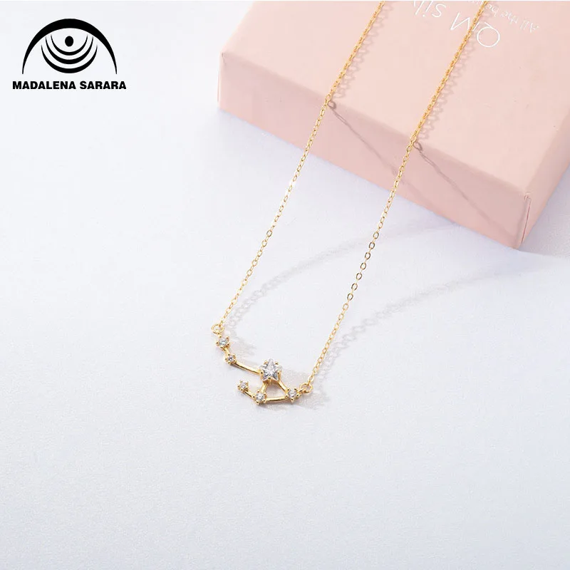 Ожерелье-цепочка из серебра 925 пробы с фианитом