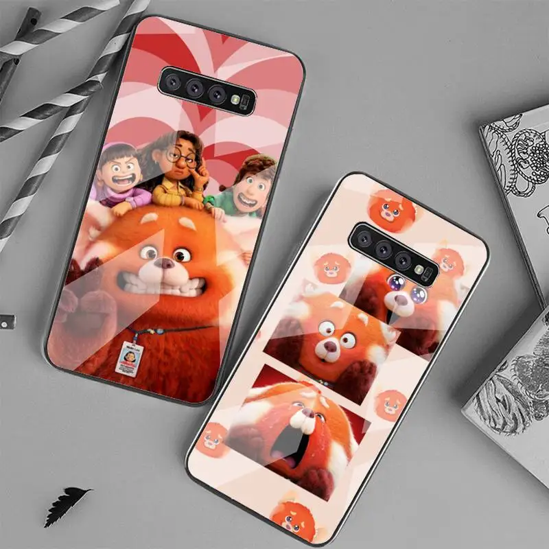 

Turning Red Bear Phone Case Phone Case Tempered Glass For Samsung S20 Ultra S7 S8 S9 S10 Note 8 9 10 Pro Plus Cover
