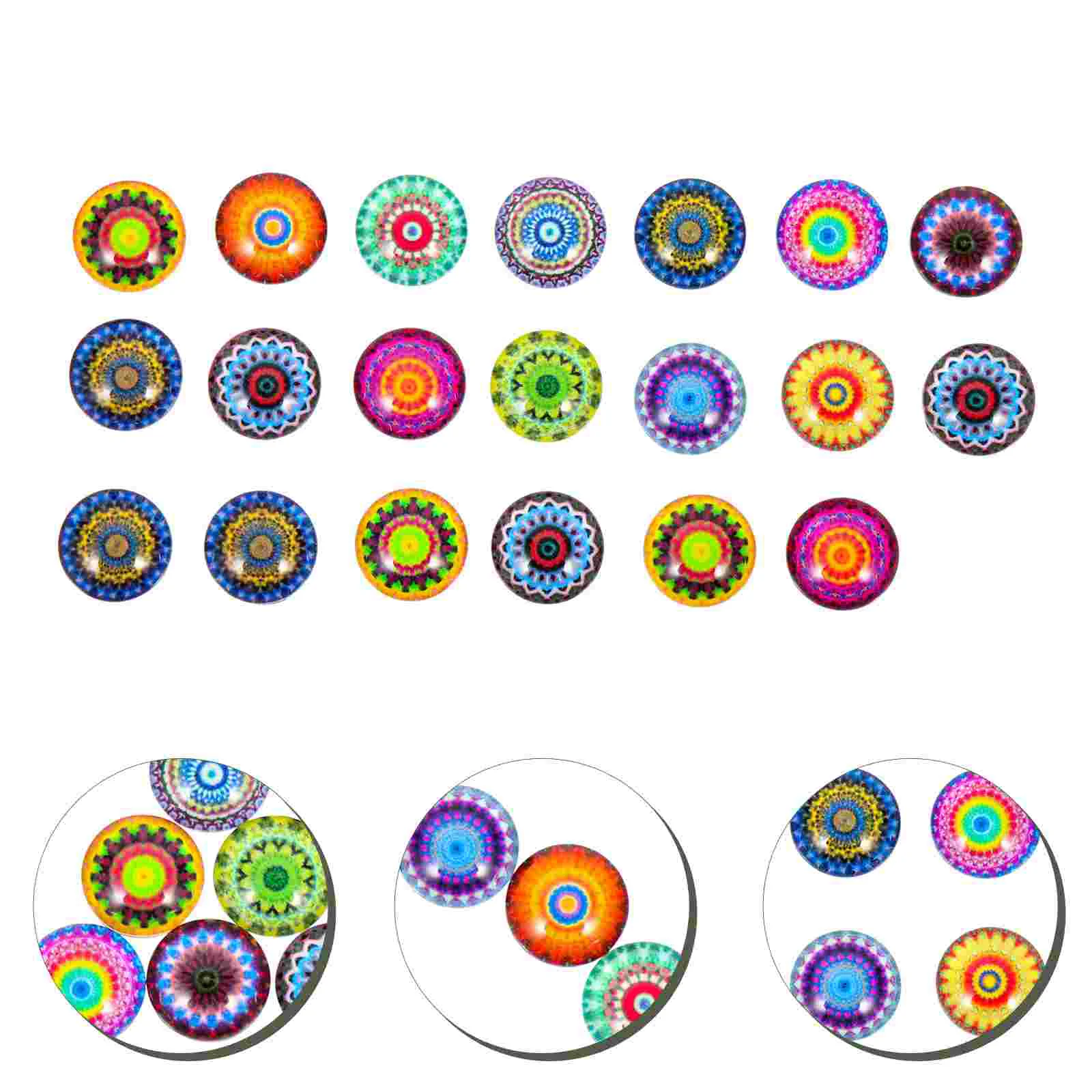 

Gemstone Jewelry Flat Diy Mosaic Round Beads Making Marbles Crafts Tiles Dome Tile Craft Picture Flower Floral Pattern Photo