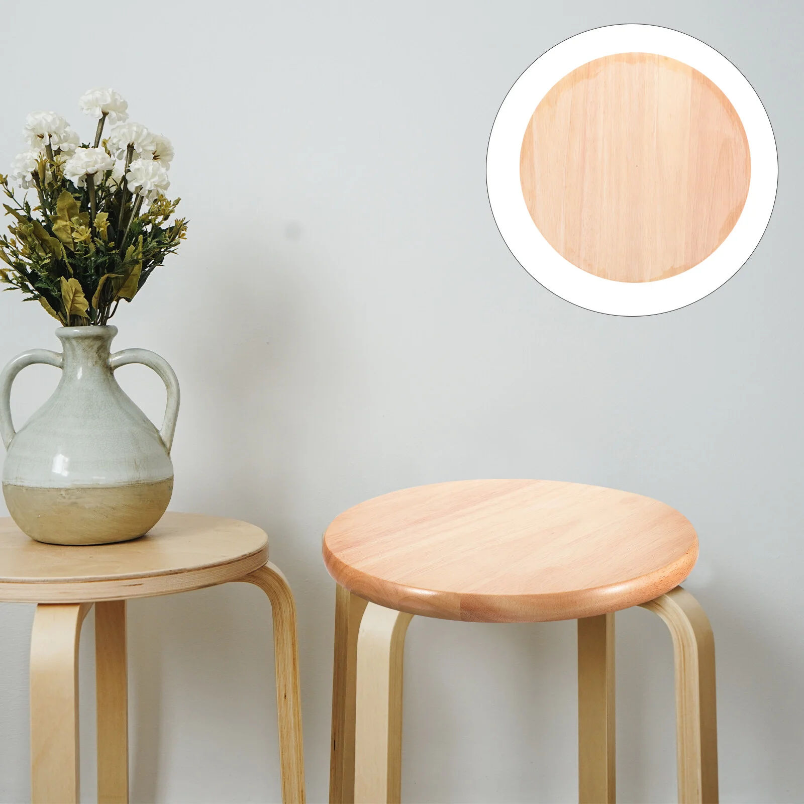 

Round Seat Cushions Bar Stool Repair Part Chair Seating Home Canteen Wooden Replacement