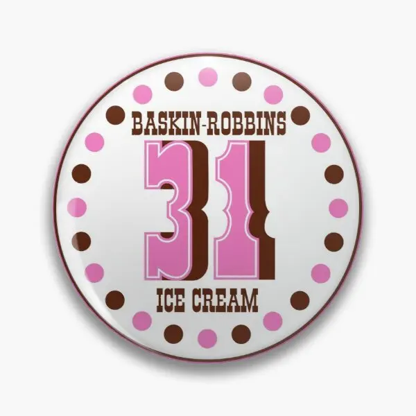 

Винтажная мягкая металлическая брошь Baskin Robbins в стиле 60-х и 60-х годов