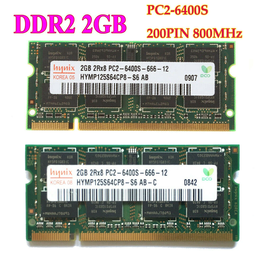

RAM DELL Inspiron 1440 11z 6000 6400 9300 9400 Notebook Memory Bar 2G 2GB