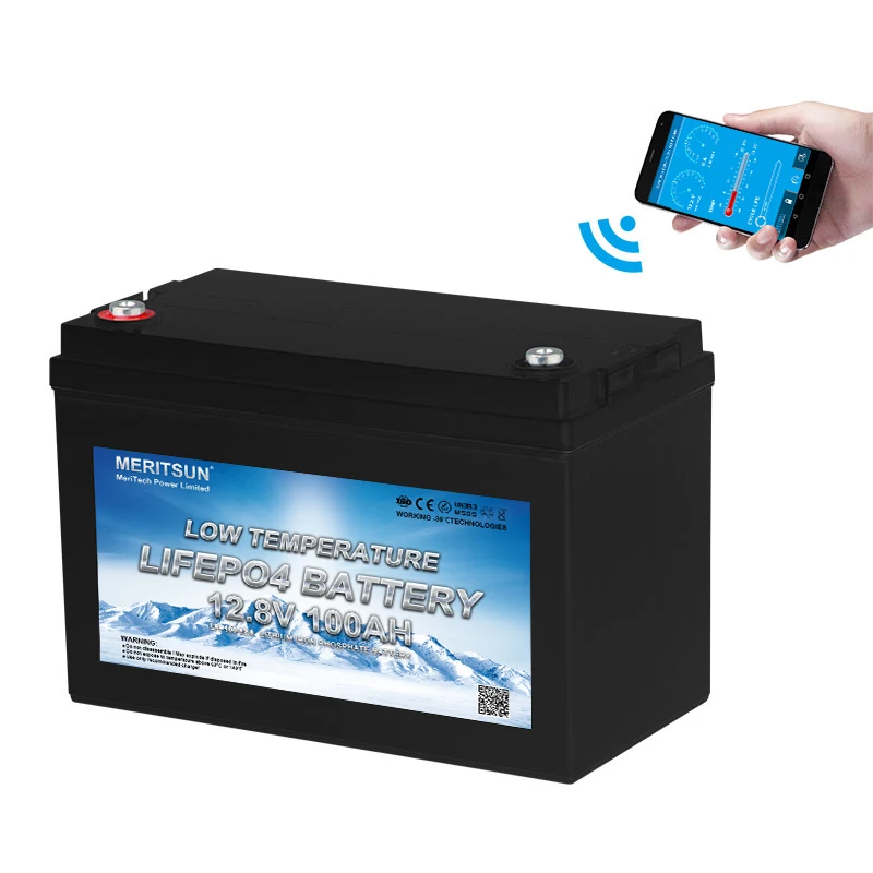 

Low Temperature Lifepo4 Battery Lithium Battery 12v 100ah Solar Marine With Bluetooth