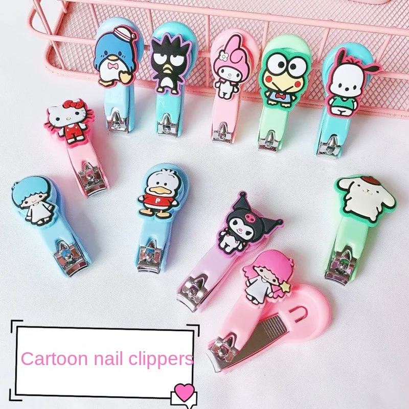 

Cute Cartoon Sanrio Kuromi Portable Nail Clippers Cartoon My Melody Nail Clippers Children's Stainless Steel Nail Clippers