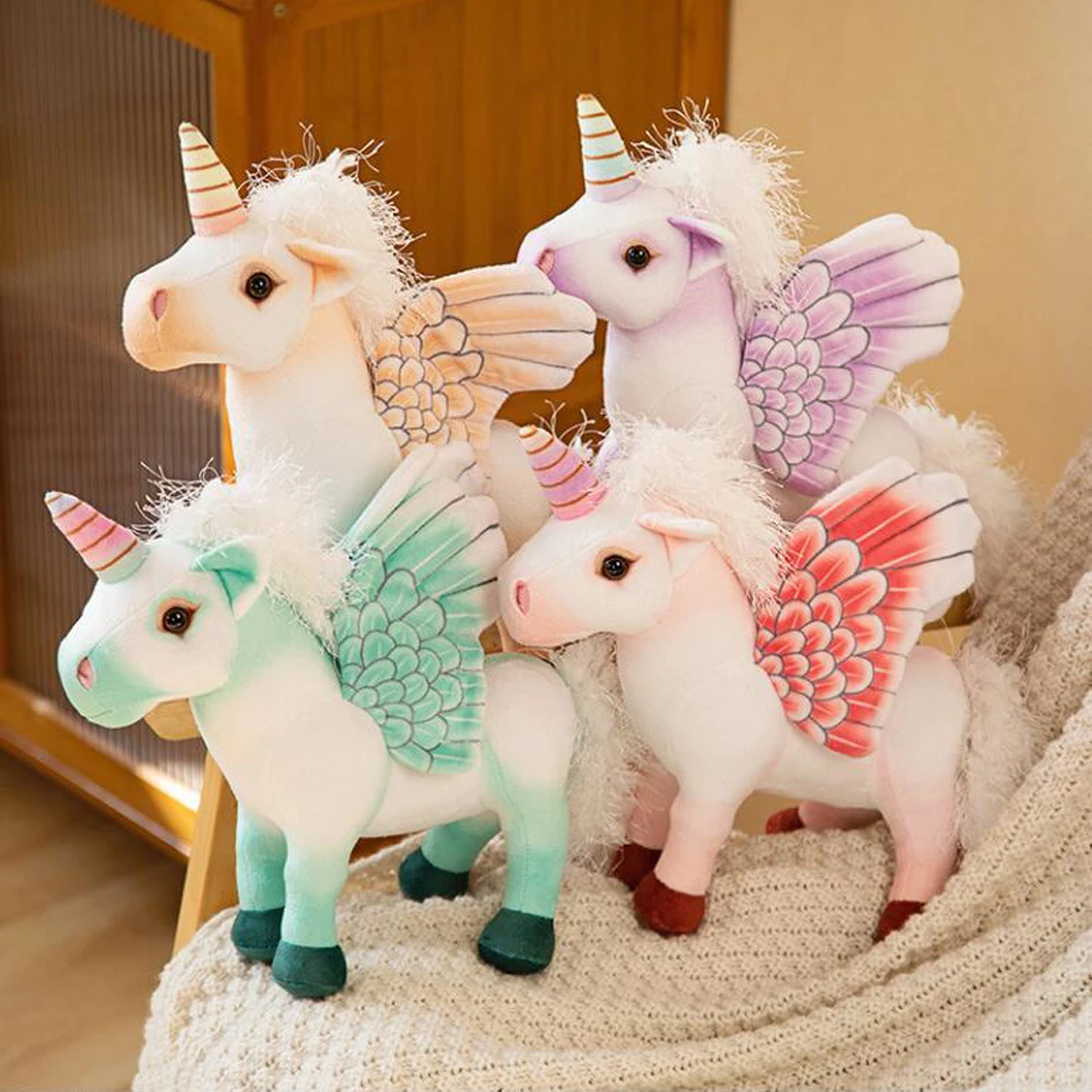 

Simulation Cute Unicorn Horse Plush Stuffed Toys Girl Birthday Gift