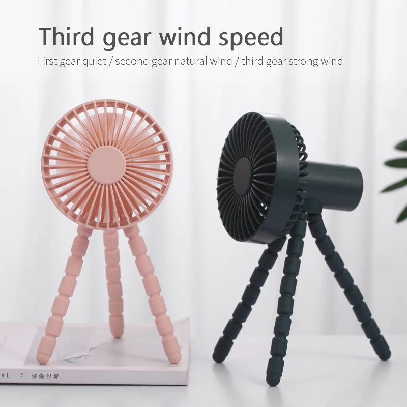 

USB Rechargeable Mini Handheld Fan Mute Portable With 1800mAh Battery Portable Desktop Handheld Clip Fan For Home Office
