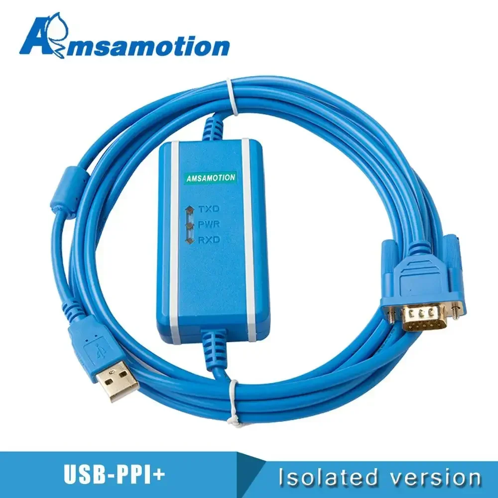 Фото USB-PPI кабель для программирования ПЛК Siemens S7-200, USB PPI коммуникационный кабель 6ES7 901-3DB30-0XA0, кабель для загрузки данных MPI №4