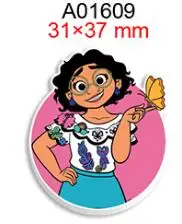 Пластиковый плоский кабошон с мультяшным принтом 30 шт./лот |