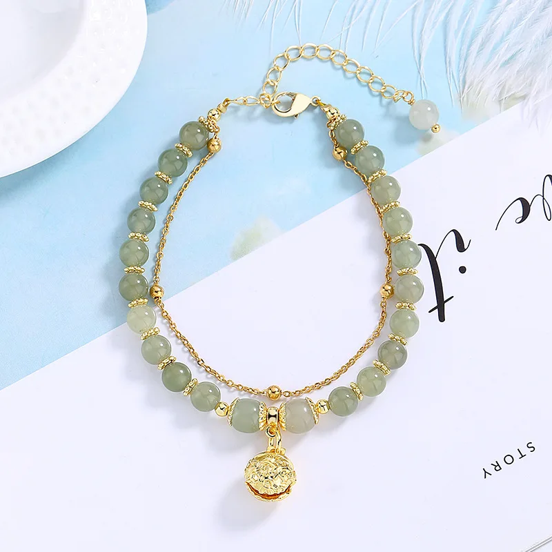 

Wind Chime and Tian Yu Transfer Bead Bracelet Female One Step Ring Gong Ling Lady Bracelet Bracelet