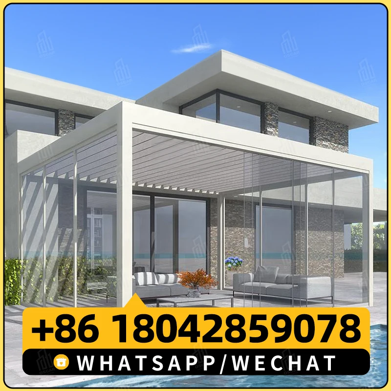 OEM Пергола 3х4 3х5 3х6м Электрическая беседка Выдвижная современная