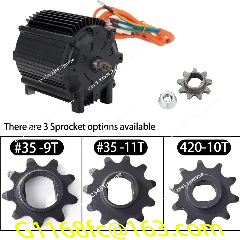 Фото KR5V V2 Kunray 72 В 5000 Вт Обновление электрического мотоцикла Двигатель Температура Бесщеточный двигатель Go Kart Пиковый ток 80A-100A №1