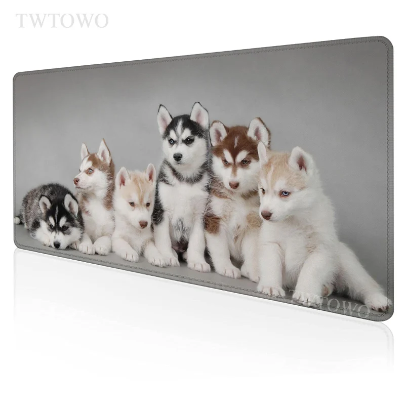 

Игровой коврик для мыши Dog Husky, большой коврик для мыши для компьютера под заказ размера XL, настольные коврики, нескользящий коврик для клави...