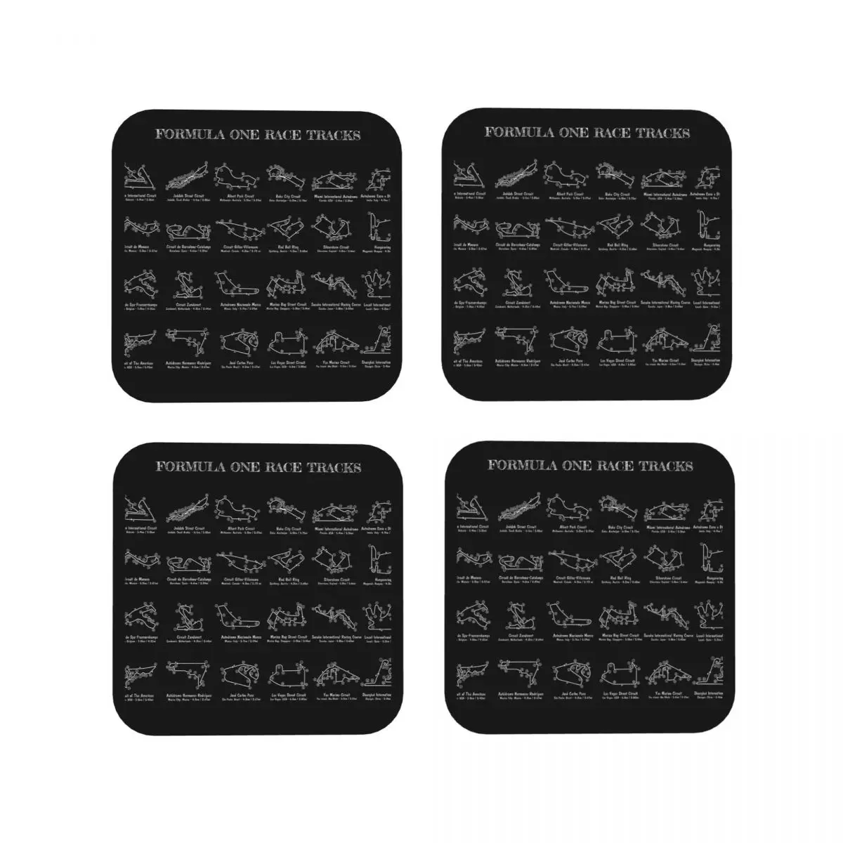 F1 гоночные подставки кухонные салфетки нескользящие изоляционные коврики для