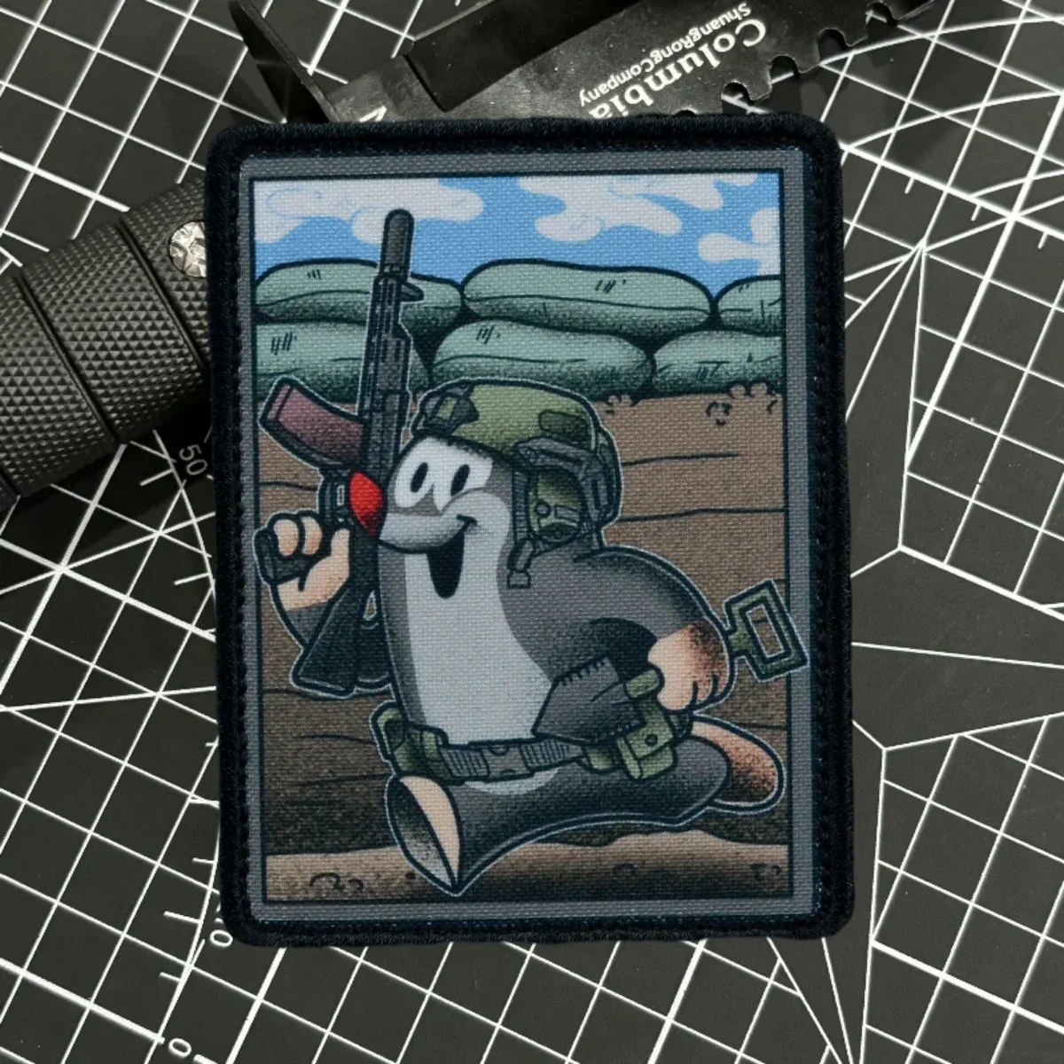 Тактическая нашивка Krtek Mole Operator на липучке военный армейский значок повязка руку