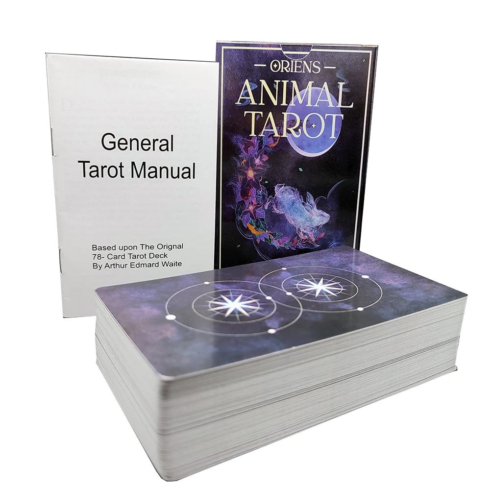 

12 X 7CM Animal Divination Tarot Cards Deck with Guidebook