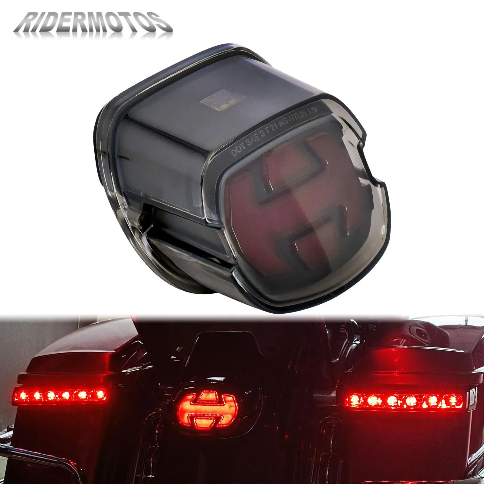 

Motorcycle Led Brake Tail Light Smoke For Harley Touring Electra Glide Road Glide Softail Sportster Dyna Street Bob Switchback