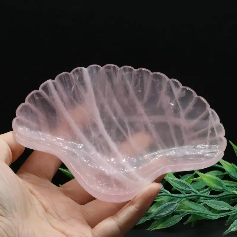 

5.4inch 178g Natural Powder Crystal Bowl Carved Quartz Fengshui Mineral For Home Decor Healing Gift