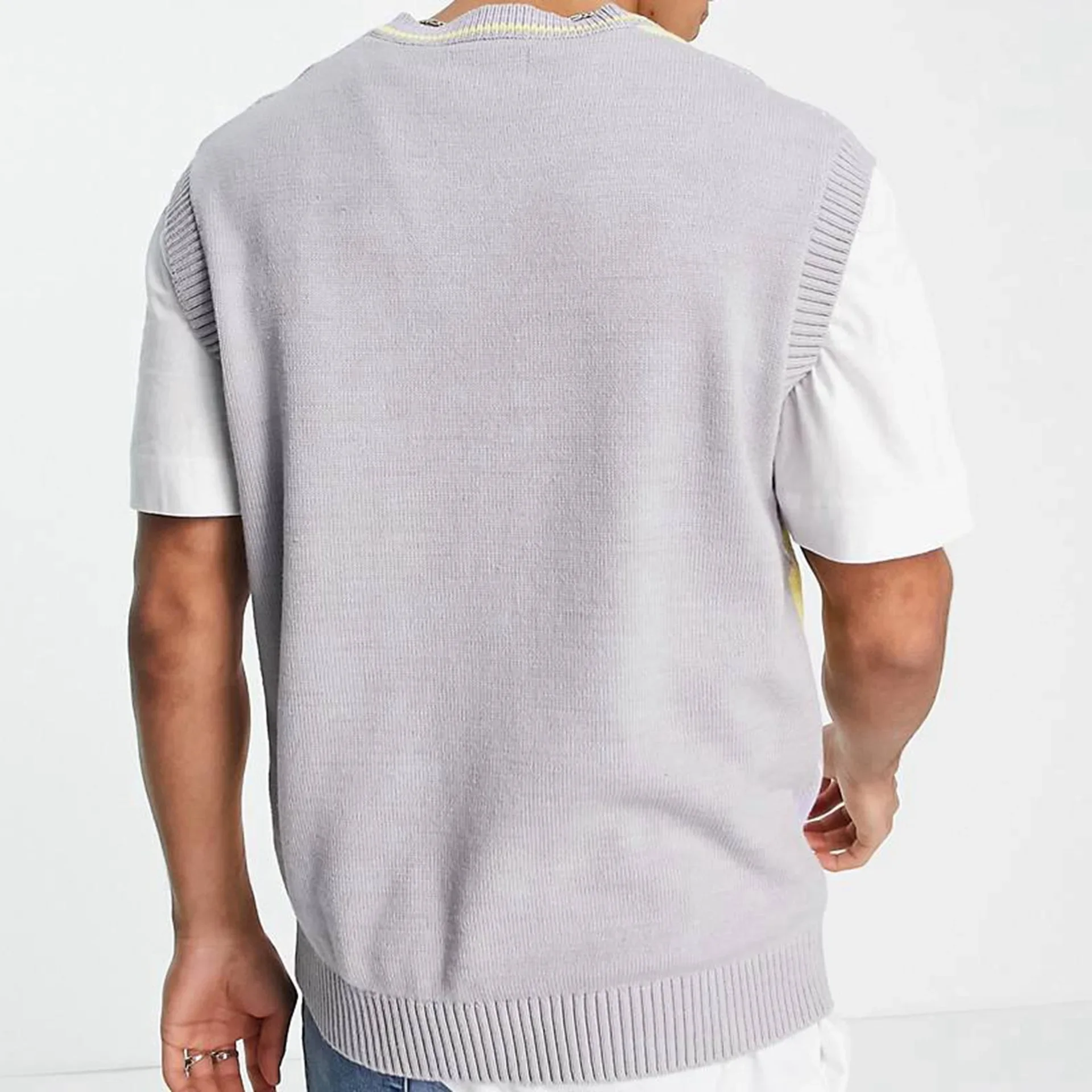 Европейская и американская Молодежная весенне-осенняя трикотажная одежда для