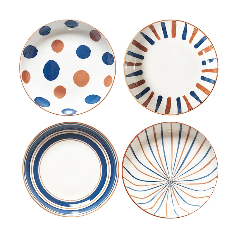 

Creative Unique Dinner Plates Western Modern Nordic Breakfast Dinner Plates Porcelain Home Geschirr Set Home Accessories