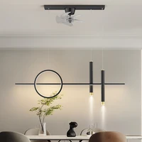 Black/white Modern LED Pendant Light with fans for Bedroom Living Room Dining Room study apartment Ceiling Fans LED Lamp Fixture