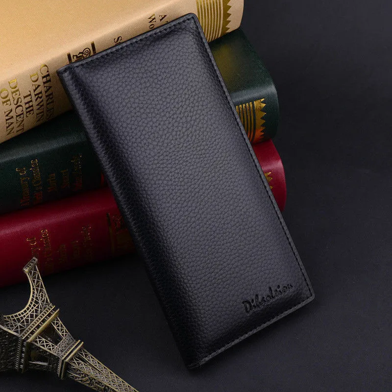 

Trendy Men's Business Wallet Bifold Leather Multi Credit Card Holder Checkbook Purse Long Wallet Clutch Holders