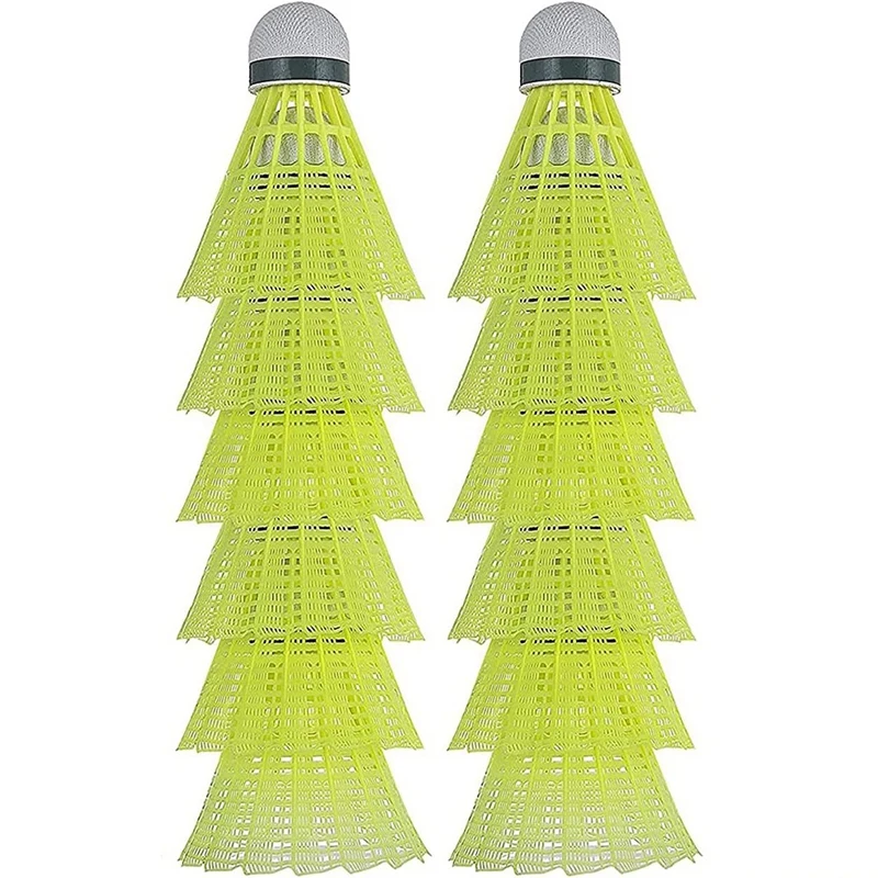 

12Pcs Nylon Badminton Luminous Badminton Hight Speed Training Badminton