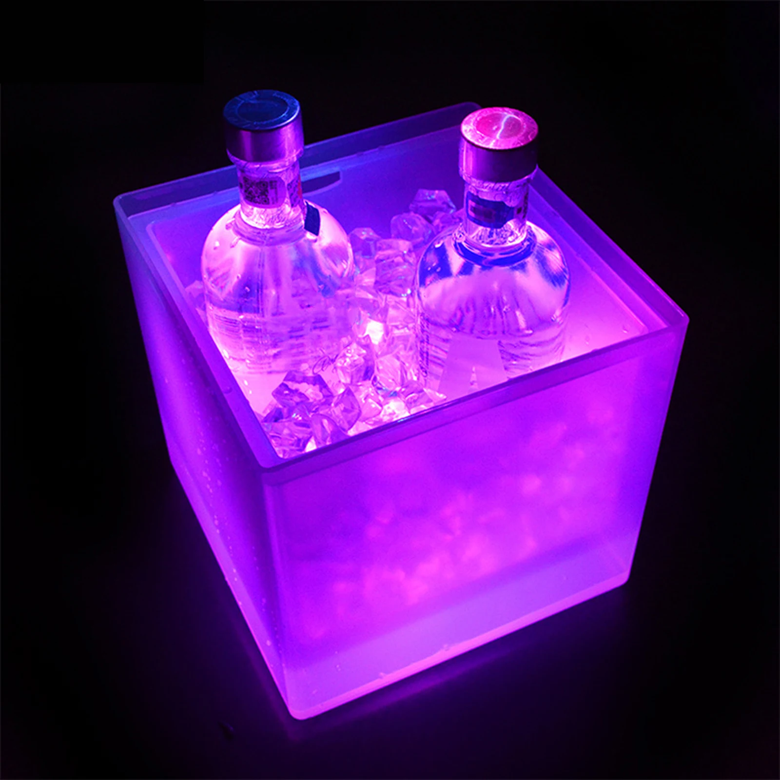 

Light LED Ice Bucket Glowing Basket PP Beer 5 Colors Party Club 3.5L Wine Champagne Wedding For Home Bar Drink Cooler