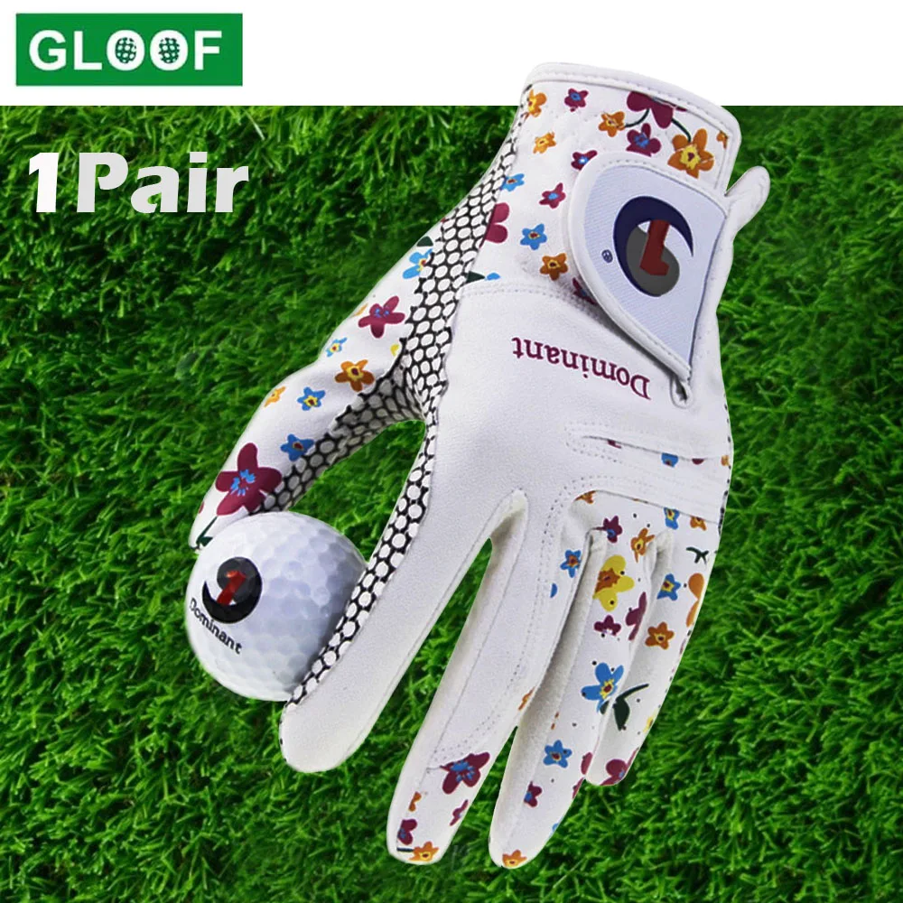 Glove Women Ladies Pair Cool Leather Both Hand Summer Floral