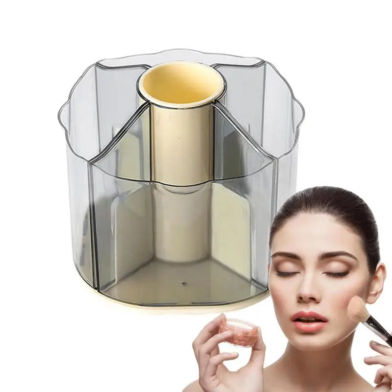 

Rotating Makeup Organizer 360 Rotating Large Capacity Cosmetic Organizer 5.9*4.92in Clear Round Turntable Storage Tray For