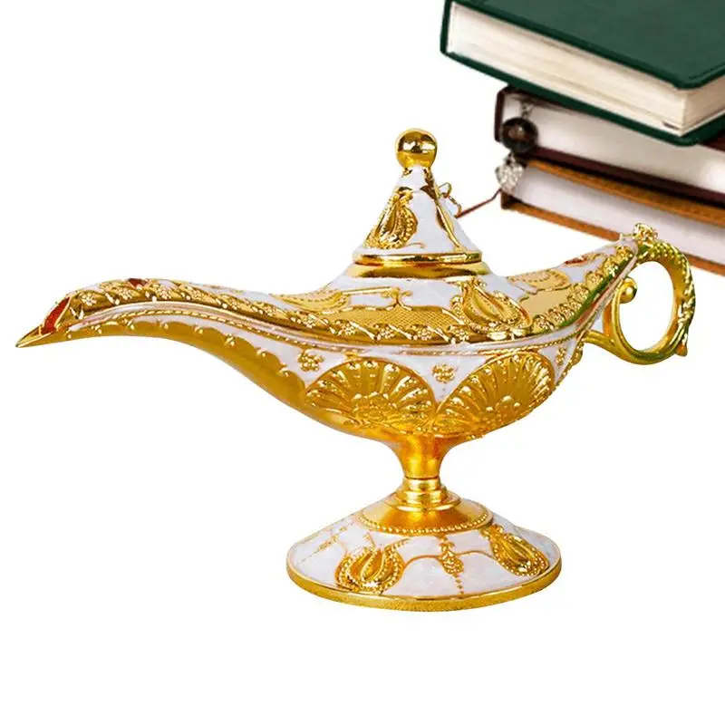 

Классическая волшебная лампа Aladdin в стиле ретро, волшебная лампа с богатыми текстурами, настольное украшение, аксессуар для дома и свадьбы