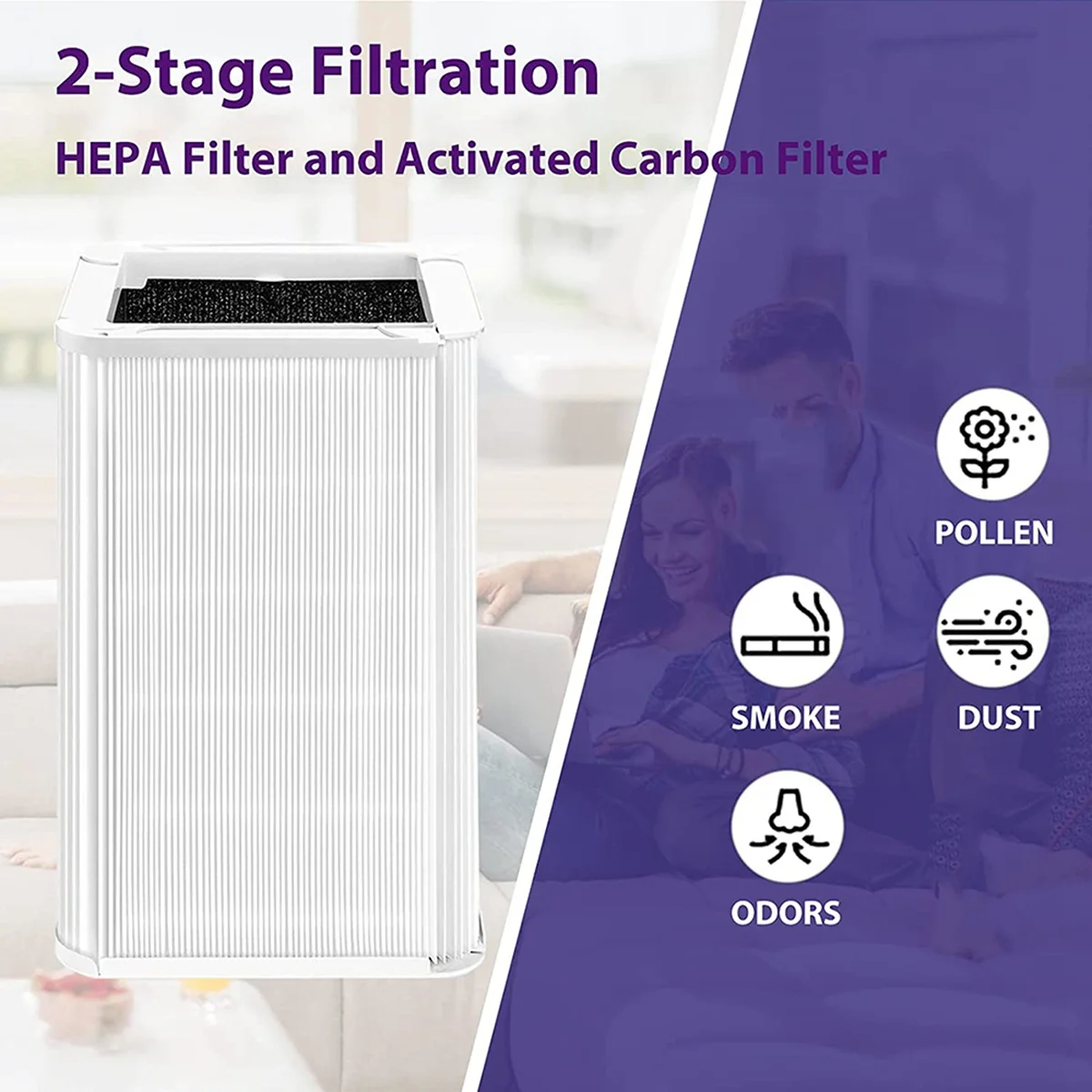 Сменный фильтр для очистителя воздуха Blueair Blue Pure 121 True HEPA-фильтр Particle сменный с