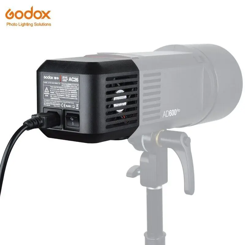 Блок питания переменного тока Godox AC26 с кабелем для внешней вспышки AD600PRO |