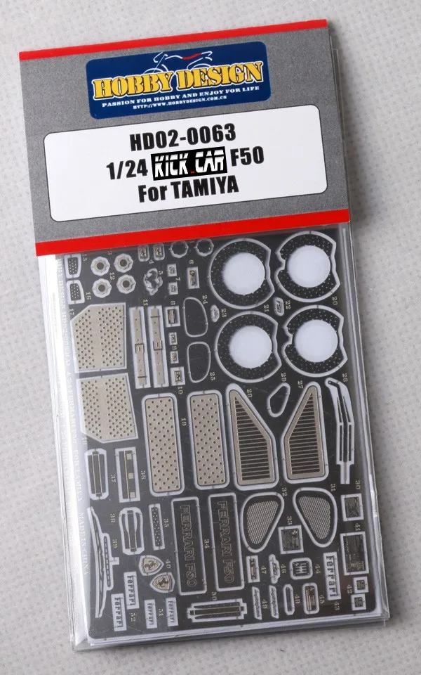 

Хобби-дизайн, диагональ 1/24 дюйма, F F50, набор деталей, металлическая модель автомобиля, модификации, набор моделей ручной работы для Tamiya(PE + Resin)