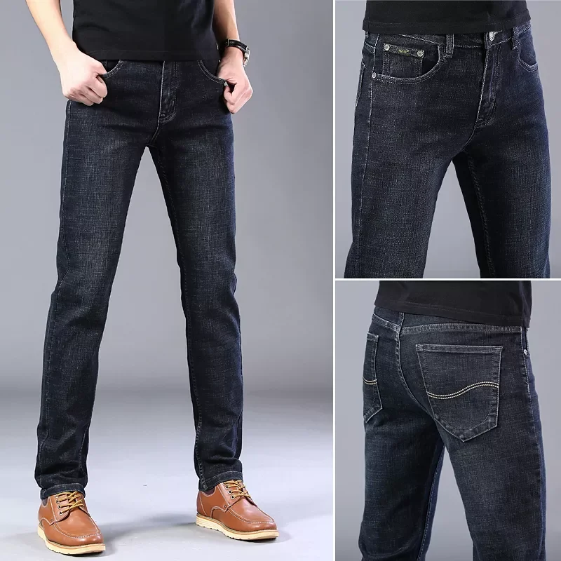 NEW More Colors Jeans Pants Men Exclusive Design Casual Denim Jeans Men Straight Slim Stretch Men Jeans Vaqueros Hombre