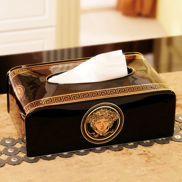 European style ceramic tissue box, living room decoration, paper drawer, creative European style luxury living room, tea table, 1