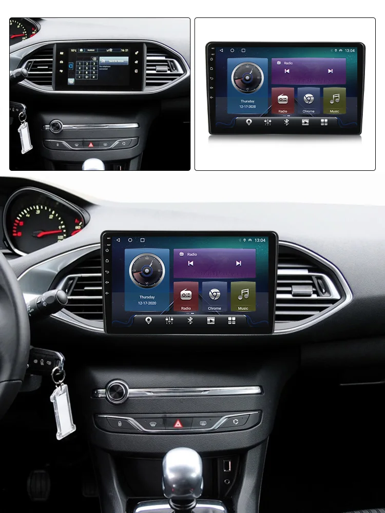 Автомобильный радиоприемник DSP Android 11 для Peugeot 308 T9 308S 2013 - 2017 мультимедийный 2din 2 din