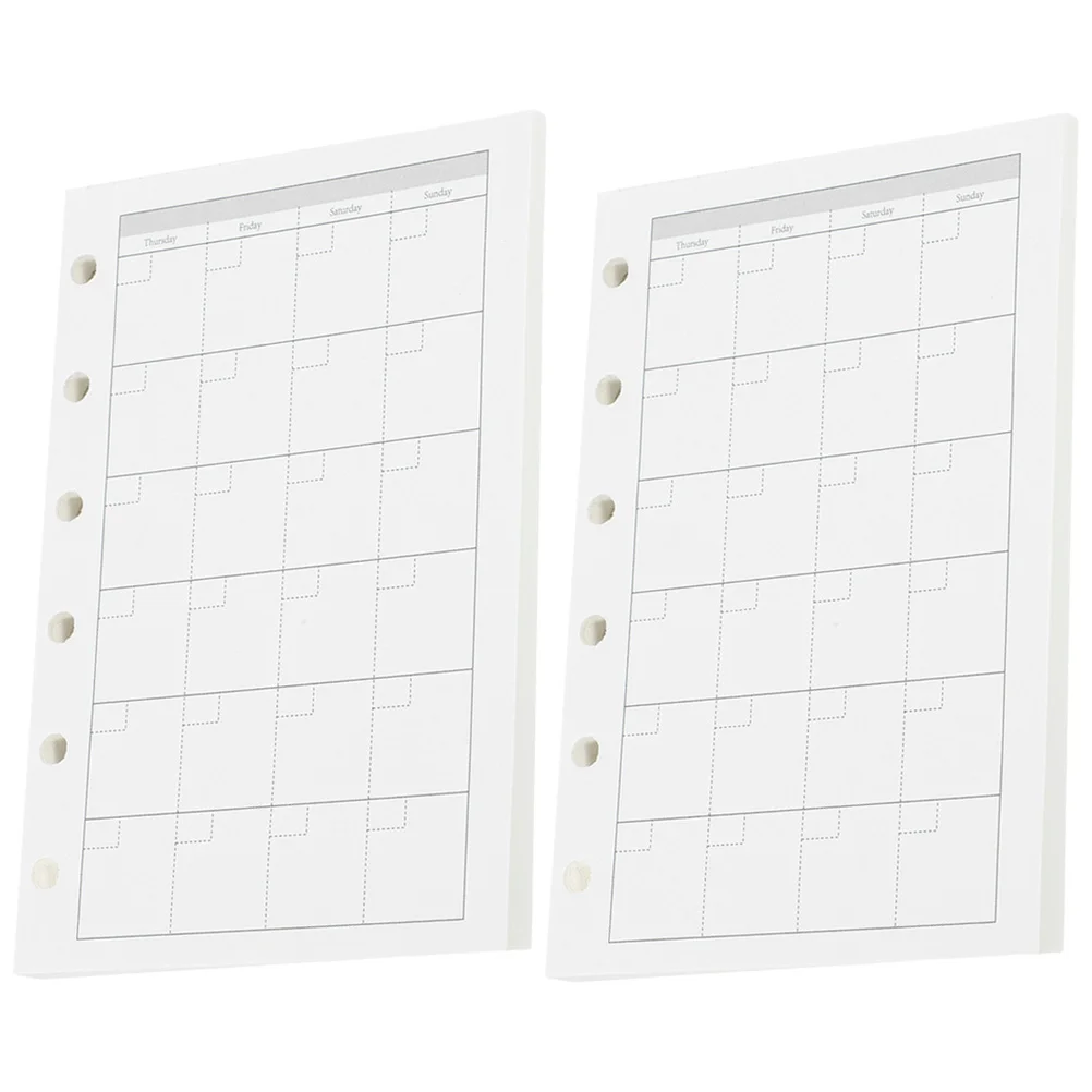 

2 Sets Binder Notepad Refill Notebook Replacement Refills Loose Leaf Refill Paper Refill Binder
