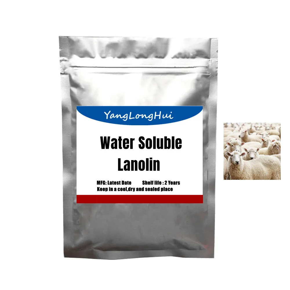 

Pure Nature Water Soluble Lanolin PEG 75 Moisturizing Anti Wrinkle Tender Improve Fine Lines Body Face Skin Care Raw Material