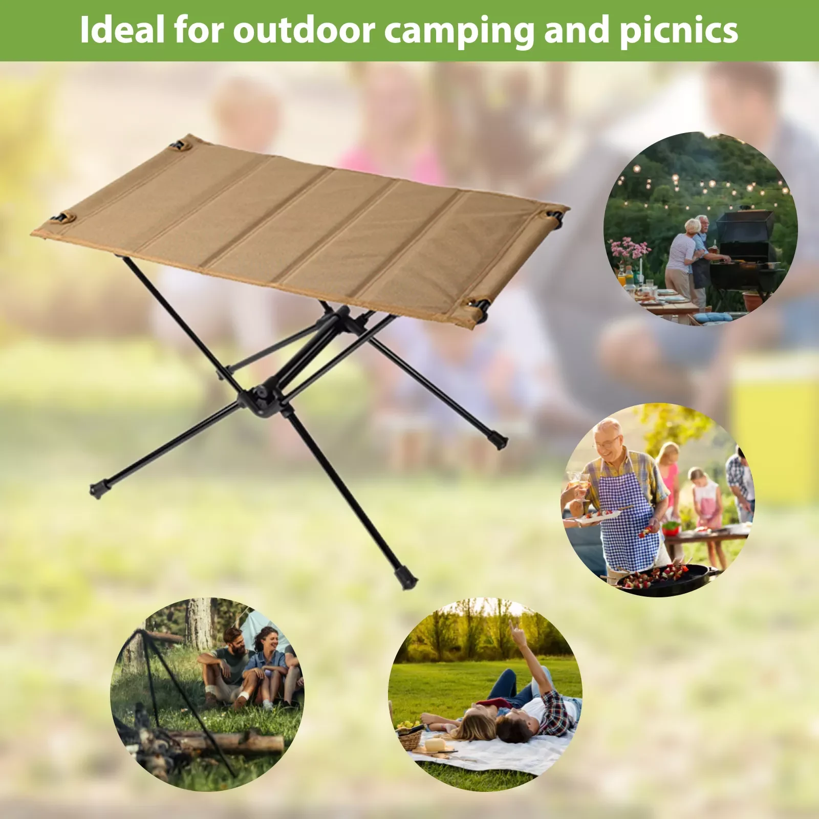 

Ultra Light Camping Table Aluminium Alloy Portable Foldable Table Foldable Outdoor Furniture Multifunction for Beach Travel