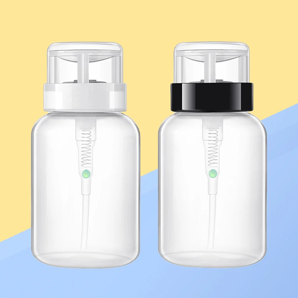 

2pcs Empty Spray Bottles Push Down Pump Dispenser Bottle Remover Bottle Refillable Shampoo Bottles 200ml