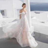 sexy elegant wedding dress sweetheart exquisite appliques ruffled organza tulle backless gown princess robes de mariee women