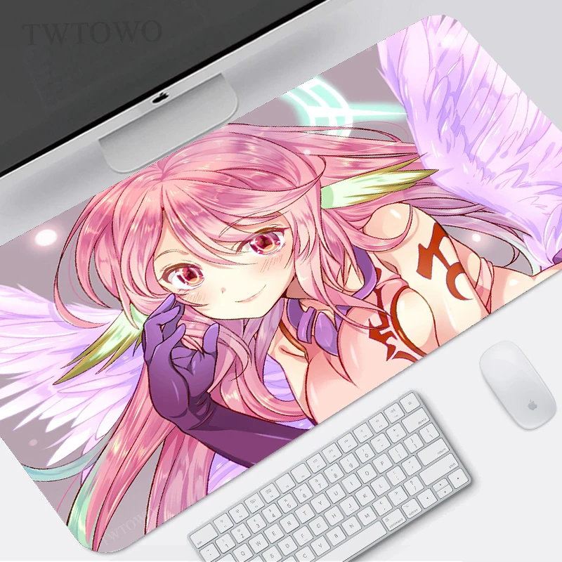 

Игровой коврик для мыши No Game No Life, Большой HD Коврик для мыши XL, новинка, под заказ, настольные коврики XXL, коврик из натурального каучука, неско...