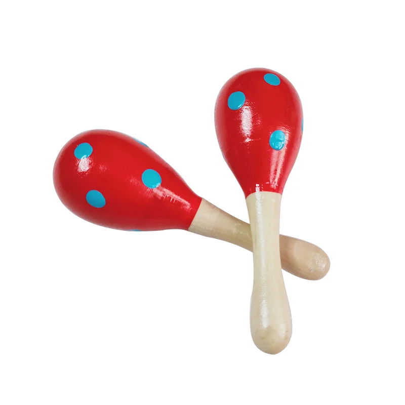 

4pcs Children Percussion Playthings Wooden Maracas Toys Aural Training Instruments