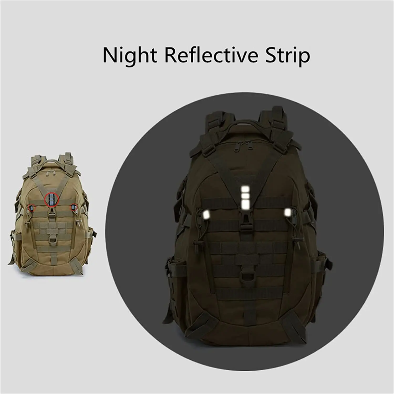 Military Tactical Backpack Mountaineering Hiking Cycling Waterproof Multifunctional Camouflage Backpack Ladies Men (Camouflage)