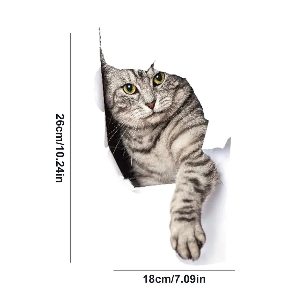 

1 шт., автомобильная 3D стерео кошка, большая собака, маскирующая наклейка, милый кот, автомобильная наклейка, 3D виниловая наклейка с животными, светоотражающие автомобильные наклейки