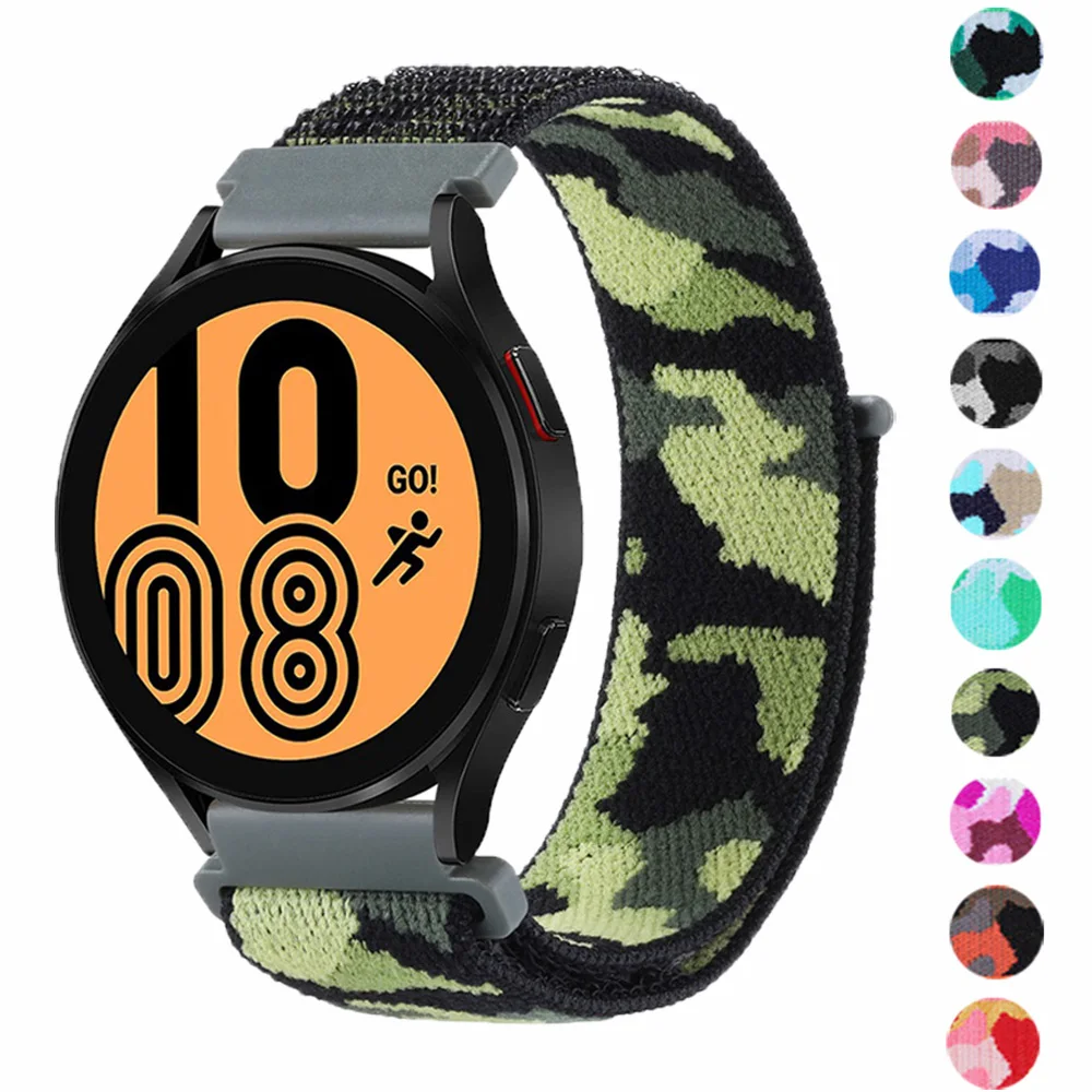 

Strap for Samsung Galaxy Watch 4/Classic/46mm/42mm/active 2 Gear s3 20/22mm Camouflage bracelet Huawei GT/2/GT2/3 Pro Band