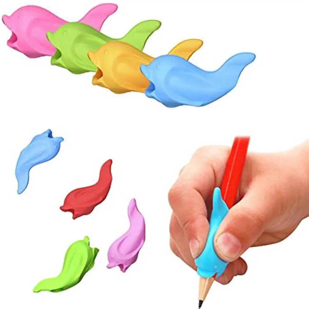 

16pcs Children Writing Pencil Pen Holder Kids Learning Practise Silicone Pen Aid Posture Correction Device for Students
