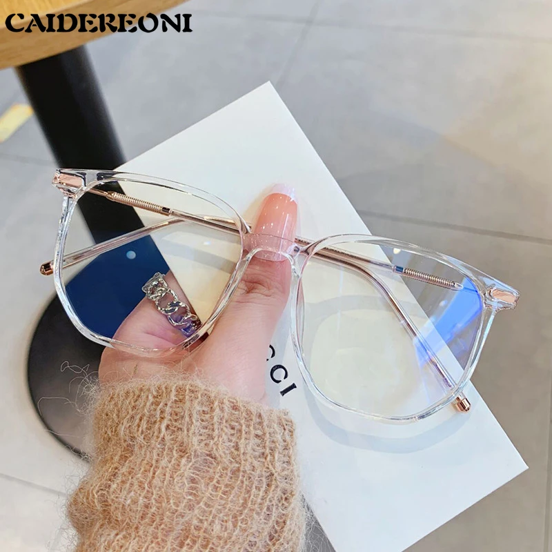 Фото Модные большие очки CAIDERONI, оптические очки для женщин, очки для чтения с защитой от синего света, можно изготовить по индивидуальному заказу, JF01250 №3